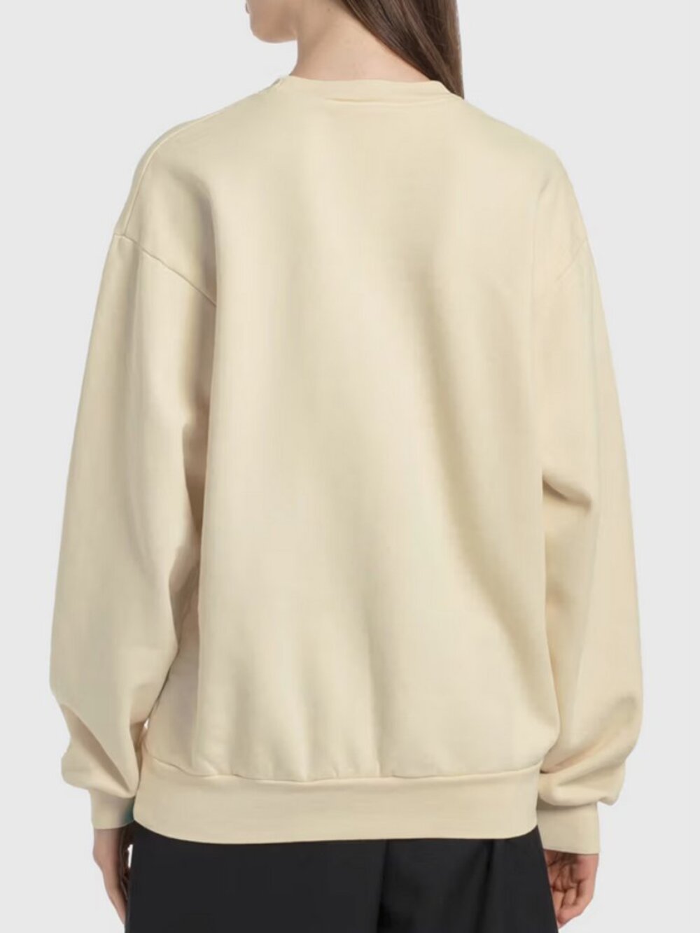 Sporty & Rich LA Health Club Embroidered Unisex Sweatshirt in Cream - Picture 3 of 12
